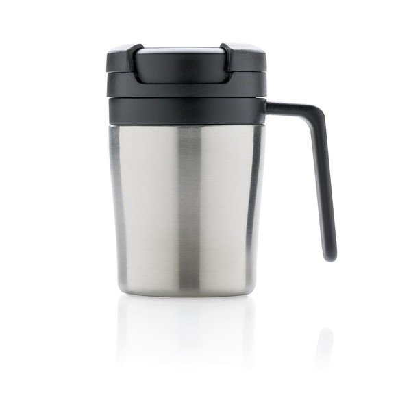 Termohrnek s ouškem ve stříbrné barvě XD Design Coffee to Go, 160 ml-image-1