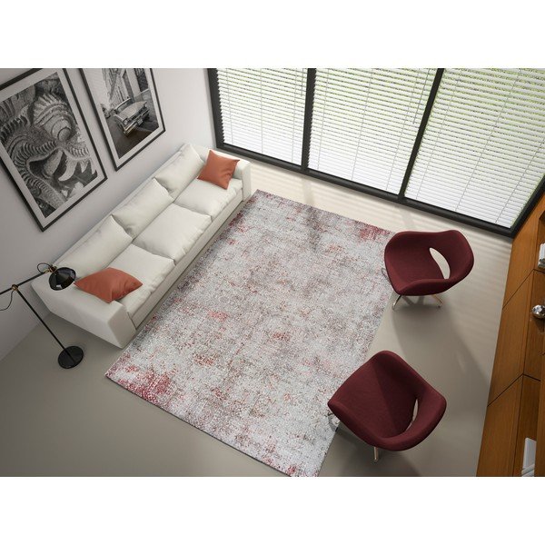 Tappeto grigio e rosa , 160 x 230 cm Babek - Universal-image-1