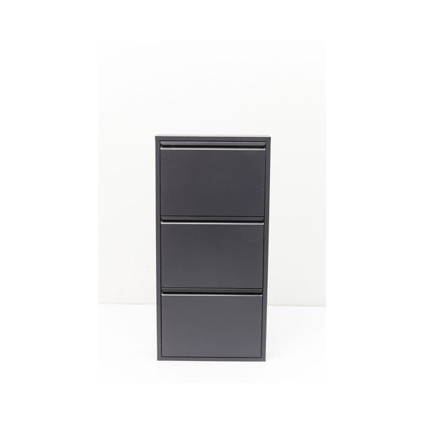 Scarpiera in metallo nero antracite Caruso - Kare Design-image-1