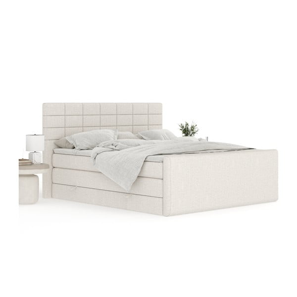 Letto boxspring beige con contenitore 140x200 cm Ava – Maison de Rêve-image-3