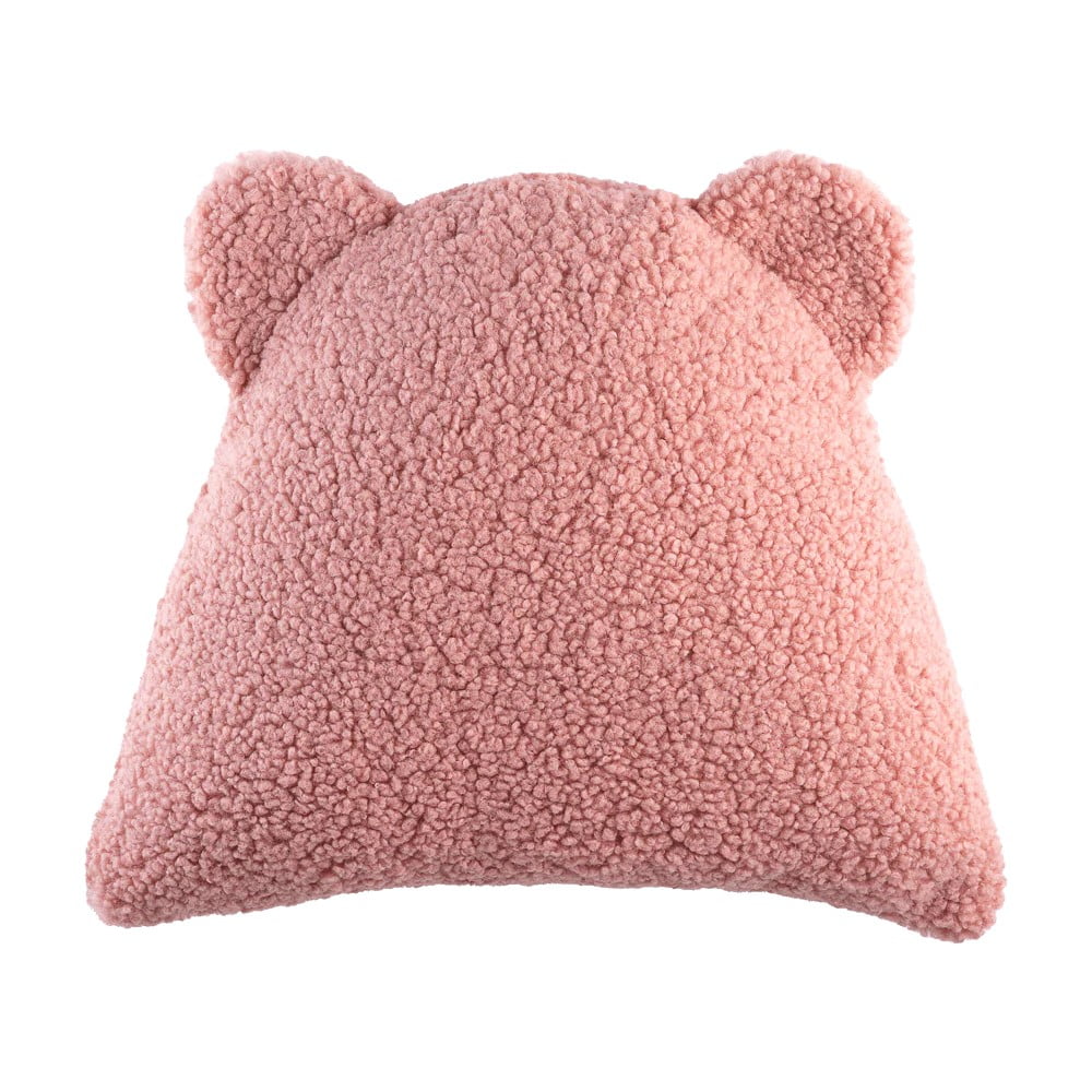 Cuscino per divano da bambini rosa con rivestimento in bouclé Bear – Wigiwama | Cuscini per divani da bambini