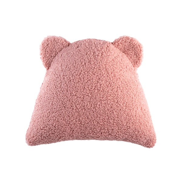Cuscino per divano da bambini rosa con rivestimento in bouclé Bear – Wigiwama
