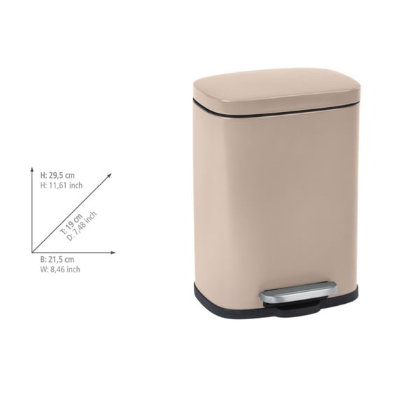 Cestino in acciaio a pedale 5 l Leno - Wenko-image-1