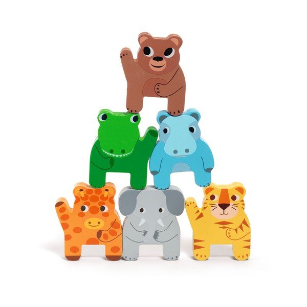Treno in legno per bambini con animali Jungle - Djeco