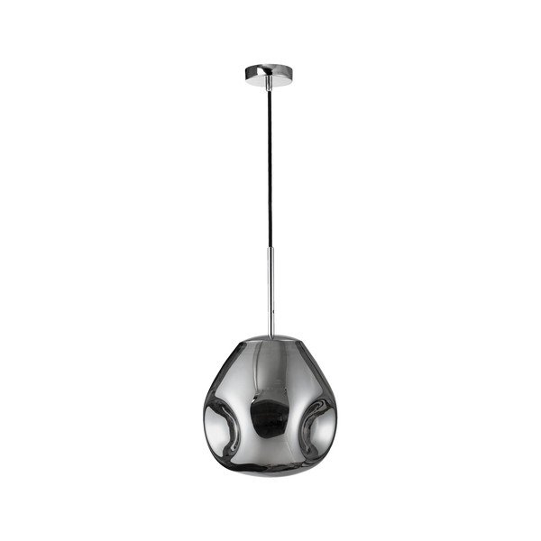 Lampadario color argento lucido in vetro ø 25 cm Lava – Nova Luce