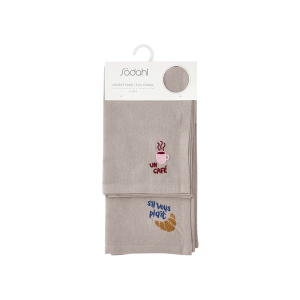 Set di strofinacci in cotone 2 pz 50x70 cm Bistro – Södahl-image-2