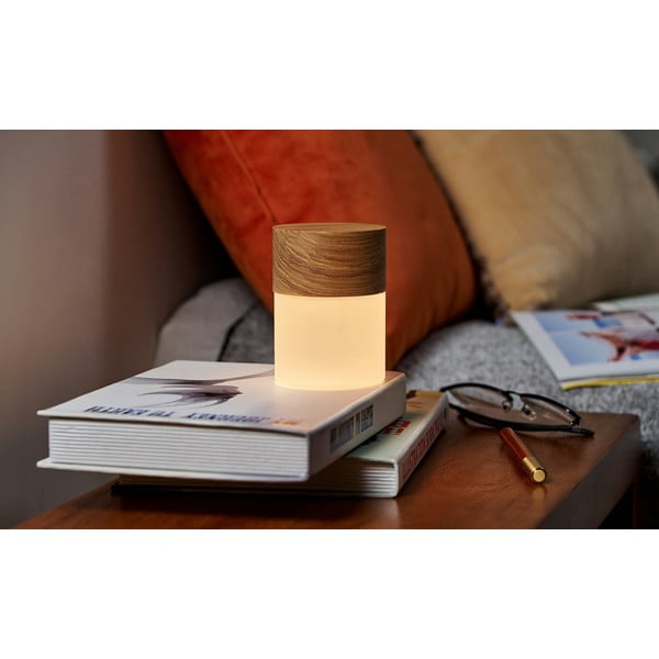 Lampada da tavolo dimmerabile marrone scuro con paralume in vetro (altezza 10,5 cm) Lemelia - Gingko-image-1