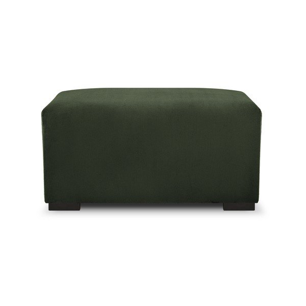 Pouf in velluto a coste verde Hobart - Cosmopolitan Design-image-4