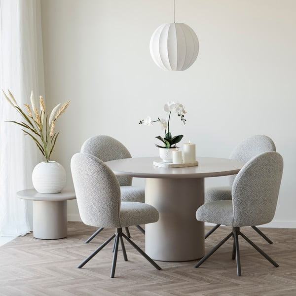 Lampadario bianco con paralume in tessuto ø 40 cm Coventry – House Nordic-image-2