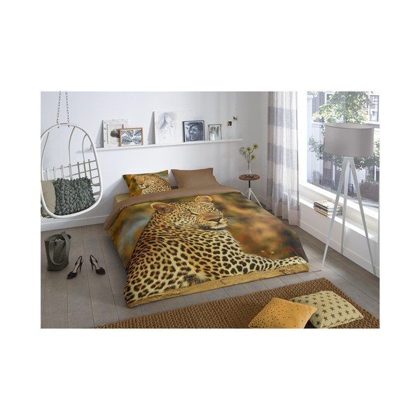 Bavlněné povlečení na dvoulůžko Good Morning Leopard, 240 x 200 cm-image-1