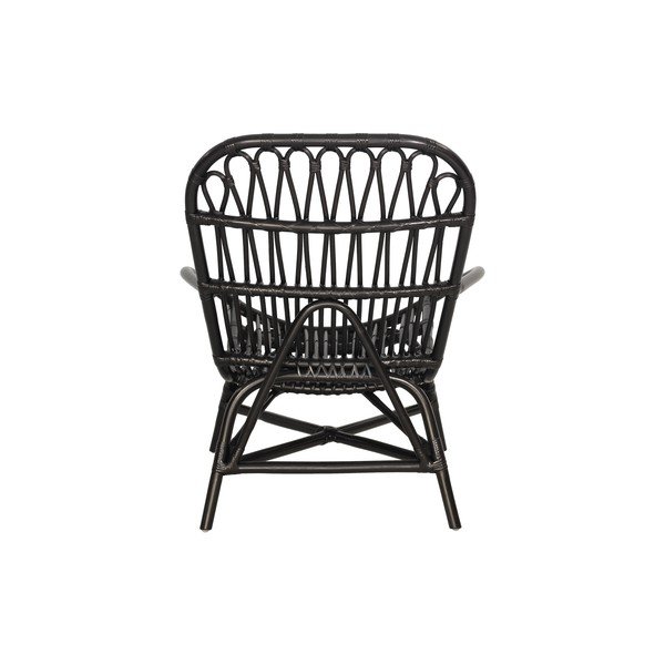 Sedia da giardino in rattan nero Sara - Bonami Essentials-image-4