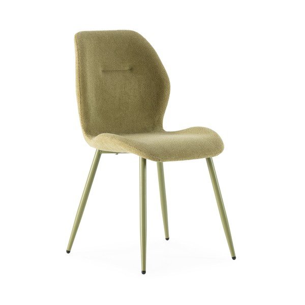 Sedie da pranzo in set verdi in imbottito 4 pz Ansu – Marckeric