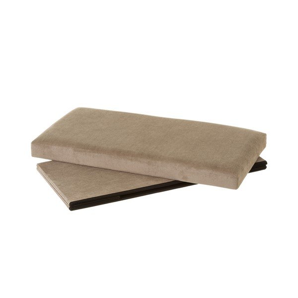 Sgabello in velluto beige Velvet - Casa Selección-image-2