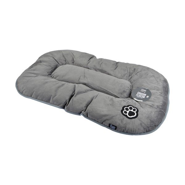 Cuccia grigia in camoscio per cane 107x62 cm Flakes – Love Story-image-2