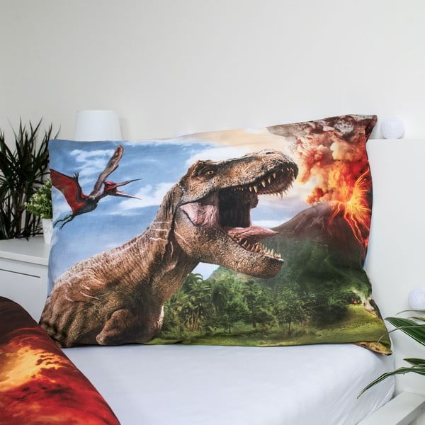 Set copripiumino e federa da bambini in cotone per letto singolo 140x200 cm Jurassic World "Volcano" – Jerry Fabrics-image-3