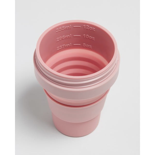 Tazza da viaggio pieghevole rosa Garofano, 355 ml Pocket Cup - Stojo-image-3