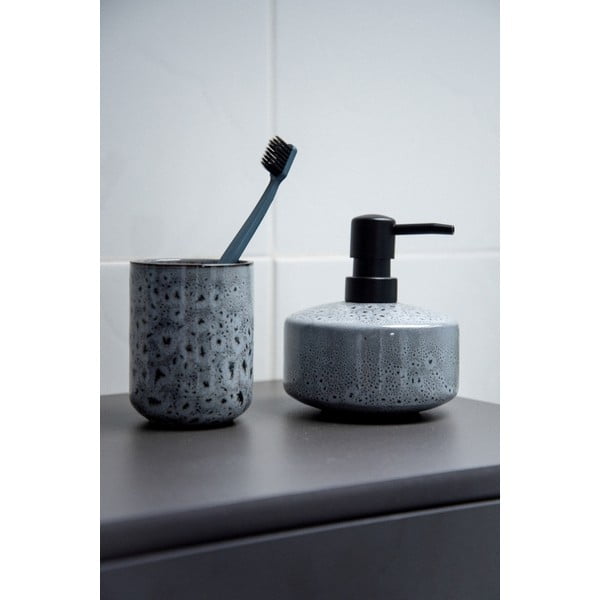 Tazza in ceramica grigia per spazzolini da denti Oviedo - Wenko-image-1