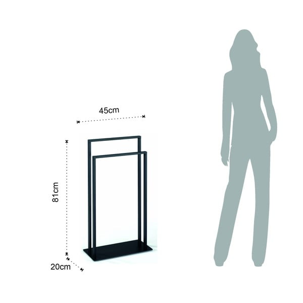 Porta asciugamani in acciaio nero Emori - Tomasucci-image-3
