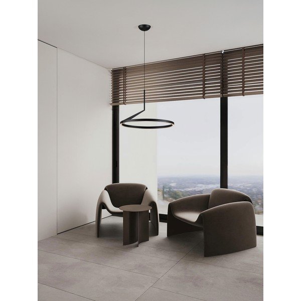 Lampadario LED nero opaco in alluminio con intensità regolabile ø 60 cm Tilia – Nova Luce-image-1