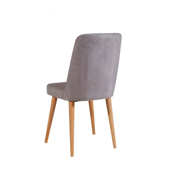 Sedia da pranzo in velluto grigio Stormi Sandalye - Kalune Design-image-1