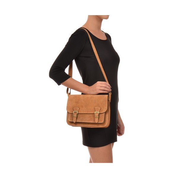 Borsa a tracolla in pelle marrone - Renata Corsi-image-4