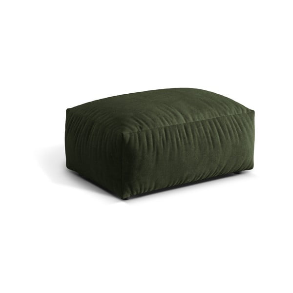Poggiapiedi componibile verde con rivestimento in velluto Martina – Micadoni -image-1