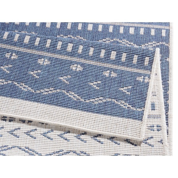 Tappeto da esterno blu e crema , 80 x 250 cm Kuba - NORTHRUGS-image-4