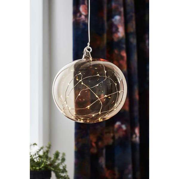 Decorazione luminosa natalizia arancione da appendere ø 18 cm Lina - Markslöjd-image-1