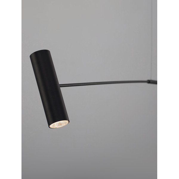 Lampada da terra LED nera opaca in metallo (altezza totale 250 cm) Voice – Nova Luce-image-2