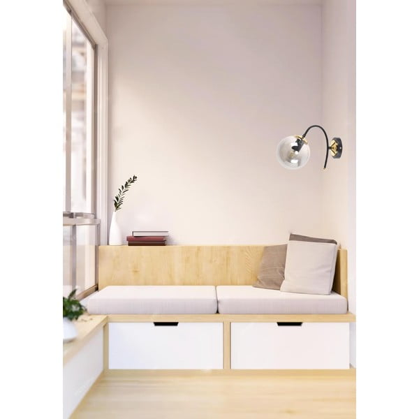 Lampada da parete nero-grigio ø 15 cm Yoyo - Squid Lighting-image-1