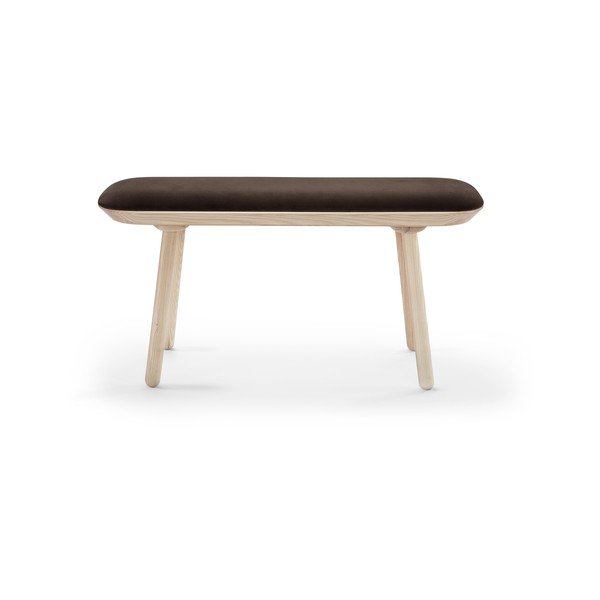 Panca in velluto marrone, 100 cm Naïve - EMKO-image-2