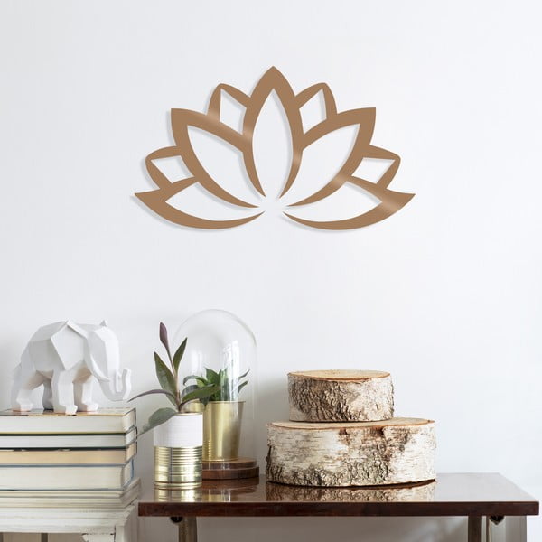 Decorazione murale in colore oro Lotus - Wallity-image-1