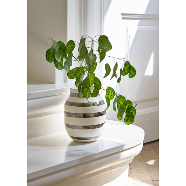 Vaso in ceramica bianco/argento Omaggio - Kähler Design-image-1