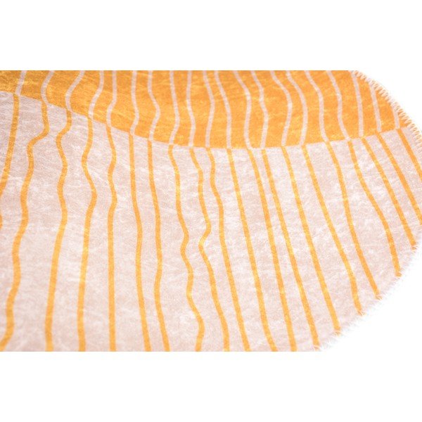 Tappeto rotondo lavabile in giallo-crema ø 80 cm Yuvarlak - Vitaus-image-2