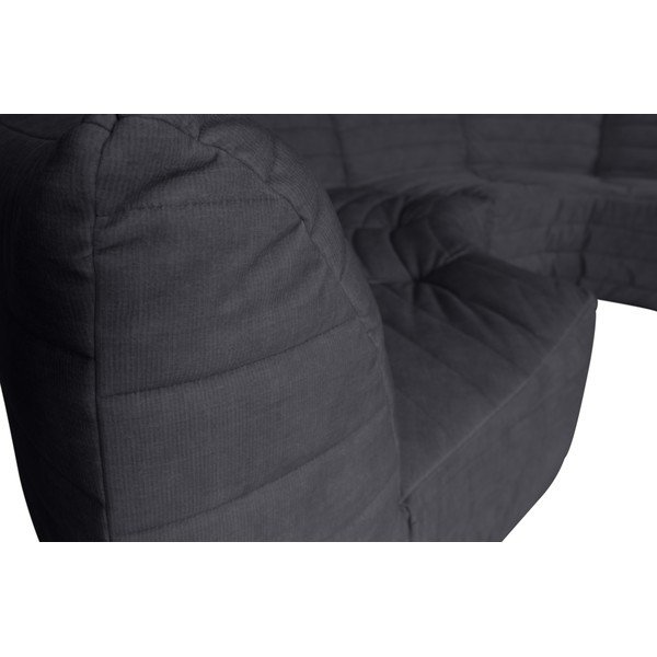 Divano angolare variabile in velluto antracite Bag - WOOOD-image-1