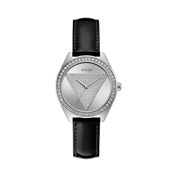 Orologio da donna con cinturino in pelle nera W0884L3 - Guess
