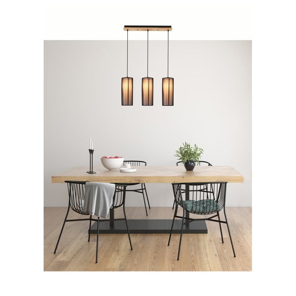 Lampadario con paralume in tessuto Kioto – Candellux Lighting-image-1