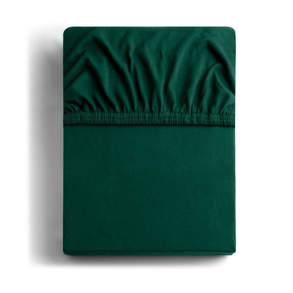 Lenzuolo elasticizzato in jersey verde 240x220 cm Amber - DecoKing