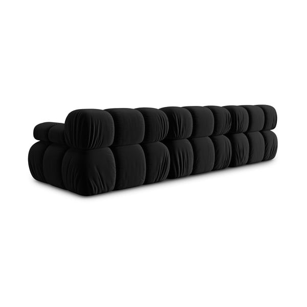 Divano in velluto nero 282 cm Bellis - Micadoni Home-image-4