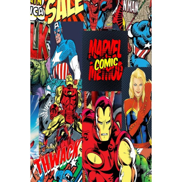 Tappeto antiscivolo per bambini Superheros, 180 x 280 cm - Conceptum Hypnose-image-2