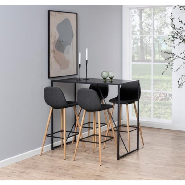 Sgabello da bar in colore grigio-naturale 101 cm Wilma - Actona-image-1