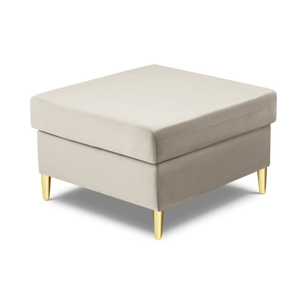 Poggiapiedi beige con rivestimento in velluto Kyoto – Cosmopolitan Design-image-2