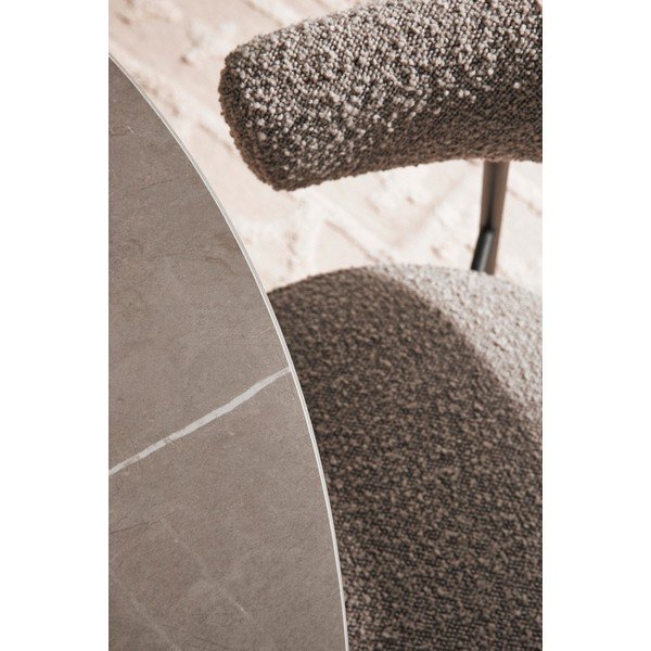 Tavolo da pranzo rotondo con piano effetto marmo ø 120 cm Bamira – Yes Everyday-image-4