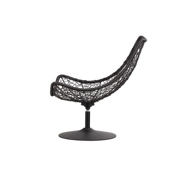Poltrona girevole da giardino beige con intreccio in rattan Vive - WOOOD-image-3