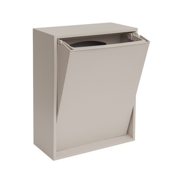Cestino per la spazzatura grigio chiaro in plastica riciclata per raccolta differenziata/da parete Recycling Box – ReCollector