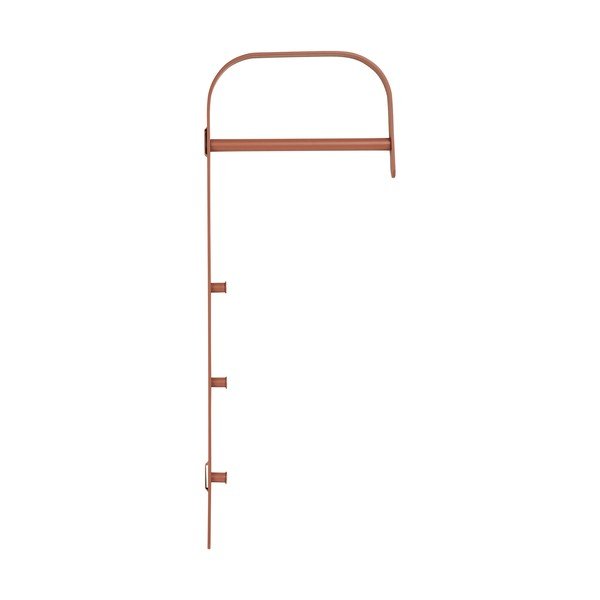 Stand appendiabiti marrone cognac in metallo da parete 30x80x3 cm Gresto – House Nordic-image-3