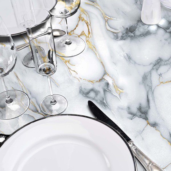 Tovaglia adatta per pulizia con panno umido 140x240 cm Marquina – douceur d'intérieur-image-1