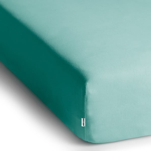 Lenzuolo con angoli turchese in jersey 140x200 cm Amber – Restilo-image-2