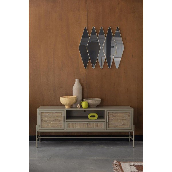 Mobile TV nero in abete massiccio 148x60x38 cm Yasu – Dutchbone-image-1