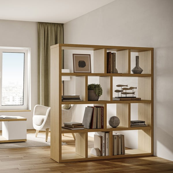 Libreria color legno effetto rovere 150x159 cm Berlin - TemaHome-image-3